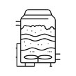 mixing mash beer production line icon vector illustration