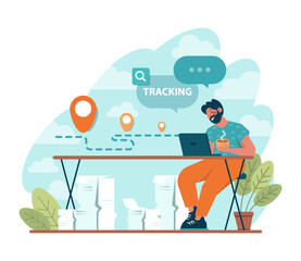 Poster - Project tracking concept. Successful business project planning