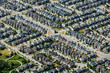 Luftbild eines Wohngebietes in Nordamerika