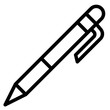 push pen write stationery office supply icon
