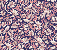 Floral Bird Seamless Pattern Free Stock Photo - Public Domain Pictures
