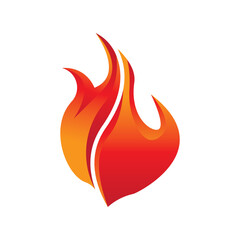 Wall Mural - Fire logo design illustration and fire symbol