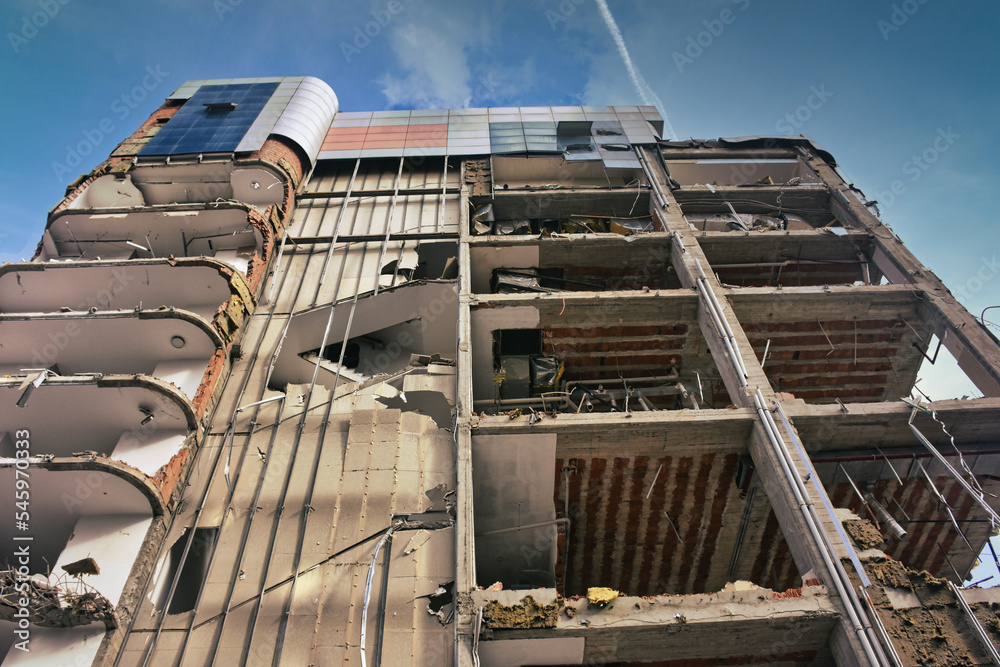 Old building being demolished to make room for new architecture ...