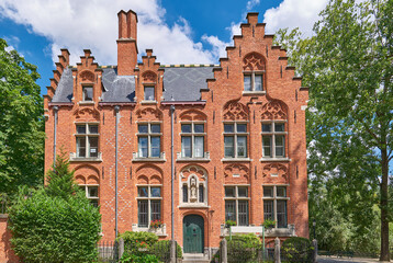 Wall Mural - Bruges historic and traditional architectures