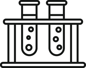 Poster - Test tube stand icon outline vector. Customer feedback. Good client