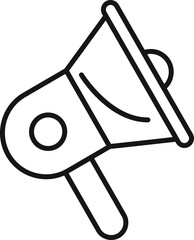Poster - Review megaphone icon outline vector. Customer feedback. User opinion