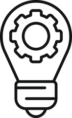 Poster - Bulb idea icon outline vector. Star rate. Good client