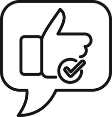 Poster - Rate chat icon outline vector. Feedback review. Service client