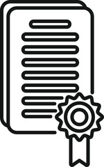 Poster - Service review icon outline vector. Customer survey. Online business