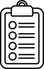 Poster - Clipboard review icon outline vector. Customer feedback. People opinion