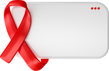 Wall Mural - Frame with symbol for world aids day in 3d render illustration