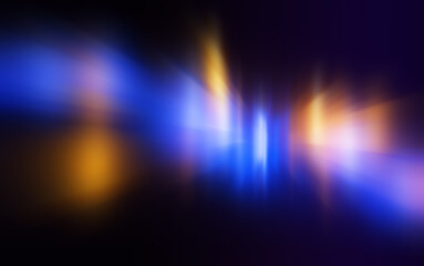 Poster - Dark fractal, abstract background. Bright neon lines, waves. Blurred laser shapes