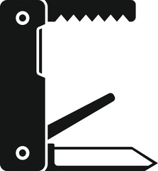 Poster - Folding multitool icon simple vector. Army knife. Camping kit