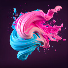 Wall Mural - Pink blue fun