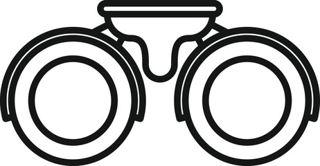 Sticker - Check eye icon outline vector. Test eyesight. Clinic optical