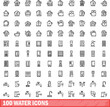 © ylivdesign - 100 water icons set. Outline illustration of 100 water icons vector set isolated on white background