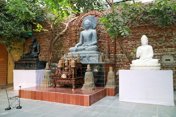 Buddhist statue in the temple for praying