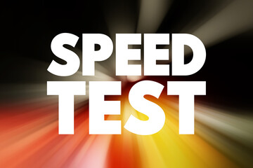 Poster - speed test text quote, concept background