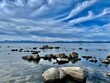 Lake Tahoe under scenic cloudy sky