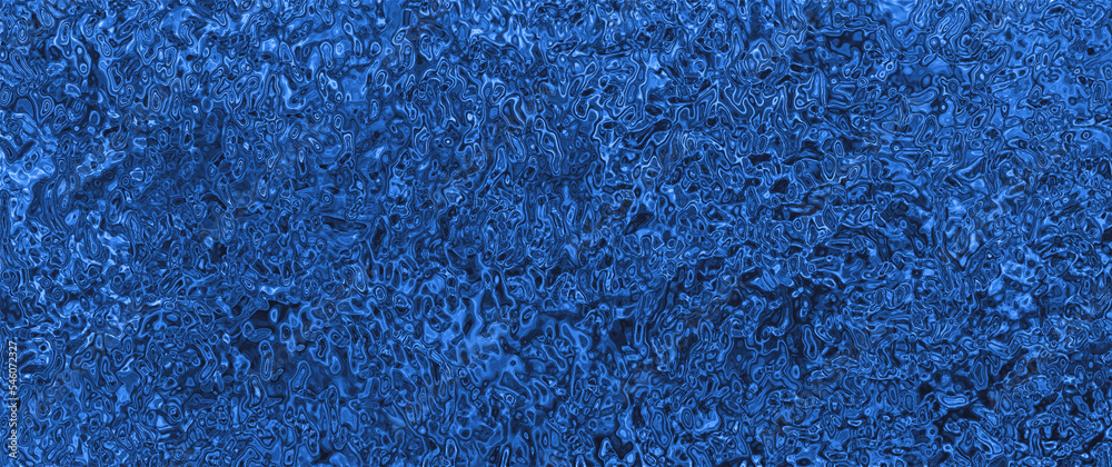 Blue glass texture for window. Textured transparent surface. Stained glass. Template for design. Blue light hand drawn illustration for design.