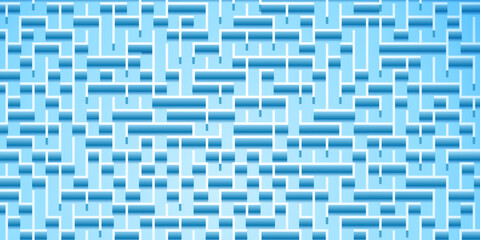 Wall Mural - Abstract background with maze pattern in light blue colors