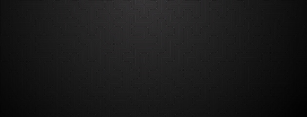 Abstract background with maze pattern in black and gray colors