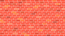 Brick Wall Seamless Pattern. Brown Brickwork Repeating Texture. Bricks Masonry Background. Vector.