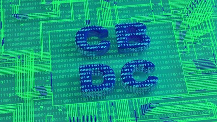 Poster - Central Bank Digital Currency CBDC - Animation on the future background. 4K, UHD