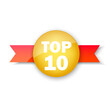 © Полякевич Олена - Top 10 rating banner. Sale label. Business concept. Logo template. Vector illustration. stock image.
