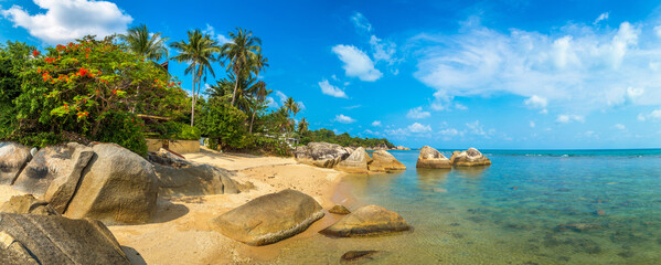 Rocky tropical beach