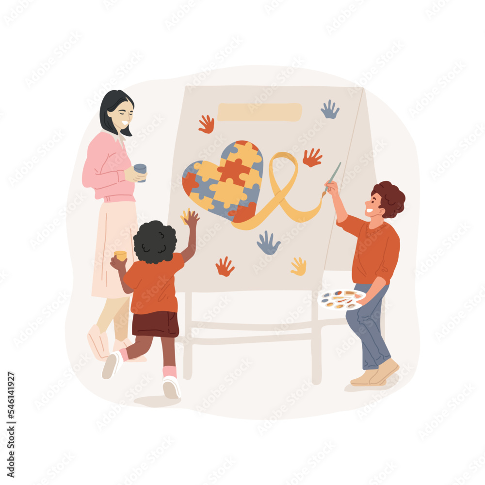 autism-awareness-day-isolated-cartoon-vector-illustration-making