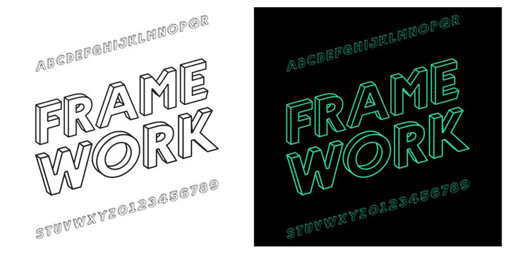Modern Bold Font. Regular Italic Number Typography urban style alphabet fonts for fashion, sport, technology, digital, movie, logo design, vector illustration