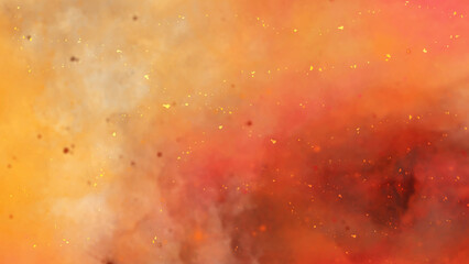Wall Mural - Red orange yellow chalk color on vintage paper background painting in soft colors on old crumpled paper texture design, elegant abstract watercolor paint. Magenta Paper Texture. watercolor galaxy sky