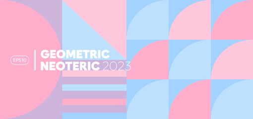 Poster - Abstract colorful geometric shape background. Modern cover design template. Vector, 2023