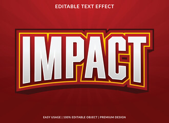 Poster - impact text effect template with abstract background style use for business logo and brand