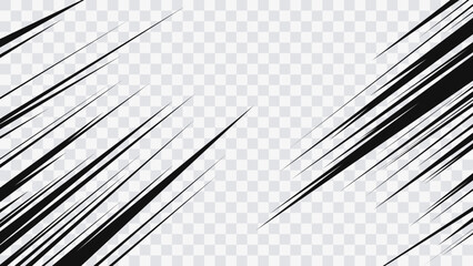 Wall Mural - abstract comic book flash explosion radial lines on transparent background. vector illustration supe