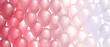 Festive backgroung with pink transparent balloons vector illustration