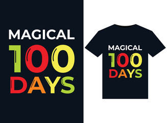 Wall Mural - Magical 100 Days illustrations for print-ready T-Shirts design