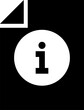 © aiinue - Black glyph icon of Information paper document.
