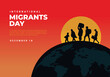 International migrants day background celebrated on december 18.