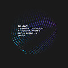 Poster - vector abstract background with dynamic waves, line and particles.