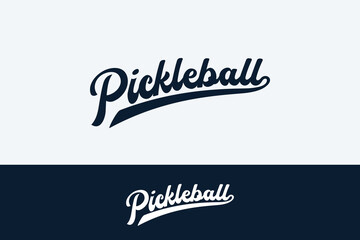 Wall Mural - Pickleball lettering with script letters that are dynamic, simple and eye catching. Suitable for logos, advertisements, t-shirt designs, hoodies, accessories, stickers, etc.