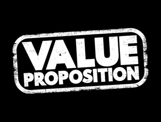 Wall Mural - Value Proposition text stamp, concept background