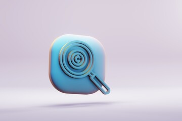 Fototapete - Beautiful abstract illustrations blue Cryptocurrency search symbol icons on a wonderful background. 3d rendering illustration. Background pattern for design..