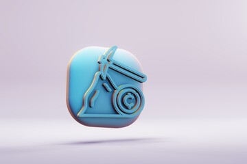 Leinwandbilder - Beautiful abstract illustrations blue Cryptocurrency Mining symbol icons on a wonderful background. 3d rendering illustration. Background pattern for design..