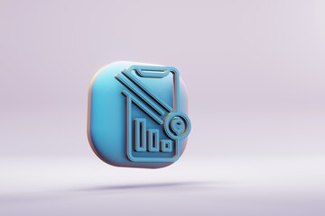 Aufkleber - Beautiful abstract illustrations blue Cryptocurrency Statistics symbol icons on a wonderful background. 3d rendering illustration. Background pattern for design..