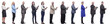 © ASDF - group of successful people with notepad in hands isolated