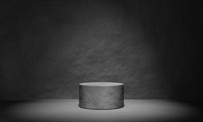 Poster - minimal cylinder podium scene for product presentation on 3d rendering