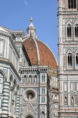 Wall Mural - Close up of the Florence Cathedral in Florence, Tuscany, Italy, on a sunny day in spring.