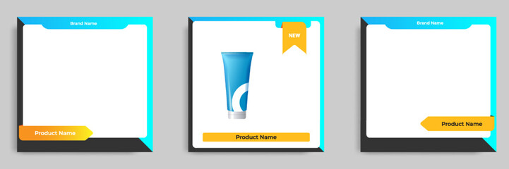 Wall Mural - Geometric square social media banner layout, product background backdrop display for e commerce sale ads app template